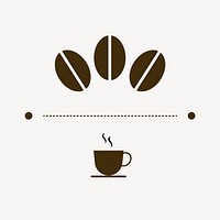 Coffee logo, food icon flat design vector illustration, coffee cup