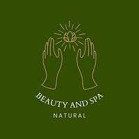 Beauty & spa logo template, for health & wellness branding vector