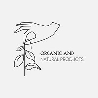 Aesthetic organic logo template design, for health & wellness branding vector