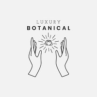 Luxury botanical logo template design, for health & wellness branding vector