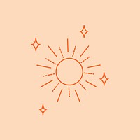 Cute sun sticker design element vector