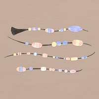 Pastel bohemian string collection vector