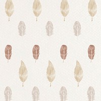 Seamless Boho background feather pattern vector