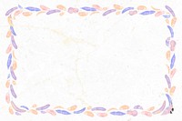 Pastel Bohemian feather border vector