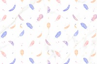 Watercolor feather Bohemian pattern vector background