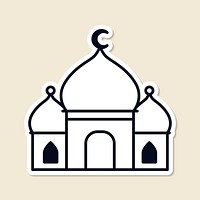 Mosque Islamic place of worship vector