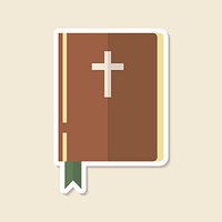 The holy bible sticker design element vector