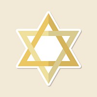 Star of David Jewish symbol sticker vector