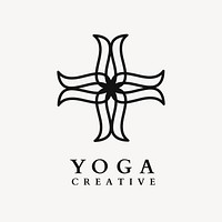 Modern yoga logo, beautiful creative design for health & wellness business vector