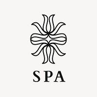 Modern spa logo, beautiful creative design for health & wellness business vector