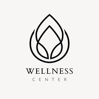 Wellness center lotus logo, flower modern design vector