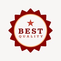 Quality logo editable badge sticker design with best quality text vector