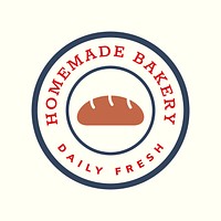 Bakery logo food business template for branding design vector