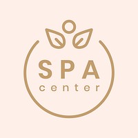 Wellness spa logo template, modern professional design vector