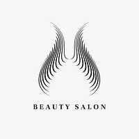 Beauty salon logo template, modern creative design vector