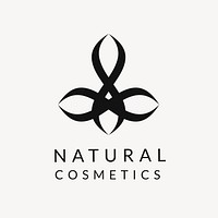 Natural cosmetics logo template, beauty business vector