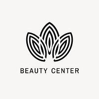 Beauty center leaf logo template, modern creative design vector