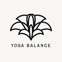 Wellness yoga logo template, creative modern design vector