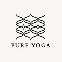 Modern yoga logo template, wellness creative professional design vector