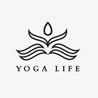 Modern yoga logo template, wellness creative professional design vector