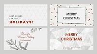 Christmas vector social media template set