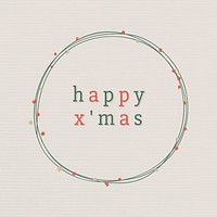 Happy X&#39;mas vector message template social media post