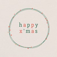 Happy X&#39;mas social media post Christmas season