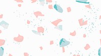 Colorful terrazzo abstract background vector seamless pattern in pink and blue