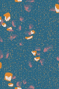 Terrazzo seamless pattern background vector in navy blue