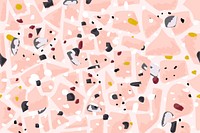 Terrazzo seamless pattern background vector in coral pink