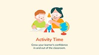 Educational activities editable template vector slide