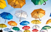 Umbrellas sky. Original public domain image from Wikimedia Commons