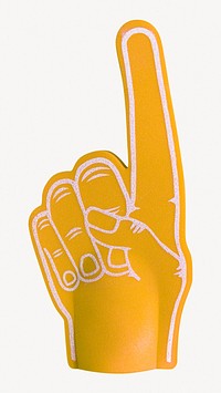 Sports cheering glove sticker psd