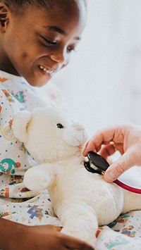 Child healthcare iPhone wallpaper, medical design 