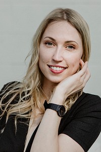 Portrait of a cheerful woman