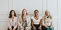 Empowering gorgeous businesswomen sitting together