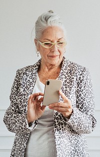 Senior woman using a smartphone