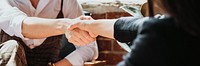 Businesswomen shaking hands as a greeting