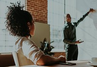 Businessman presenting in a meeting