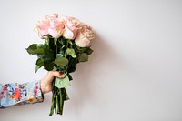 Woman holding a bouquet