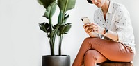 Businesswoman using a smartphone