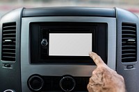 Car stereo screen mockup psd 