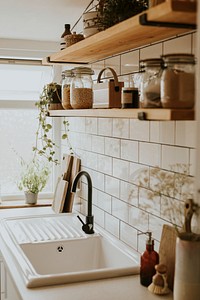 Clean and cozy kitchen interior 