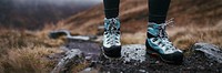 Hiker at Buachaille Etive Beag in Scotland