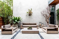 Contemporary outdoor terrace, urban garden