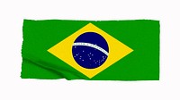 Brazil's flag, washi tape, off white design