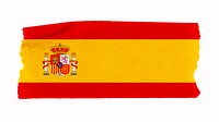 Spain's flag, washi tape, off white design