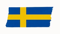 Sweden's flag, washi tape, off white design