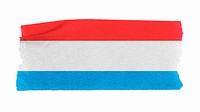 Luxembourg flag, washi tape, off white design