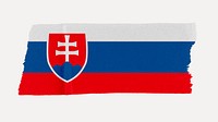 Slovakia's flag, washi tape, off white design